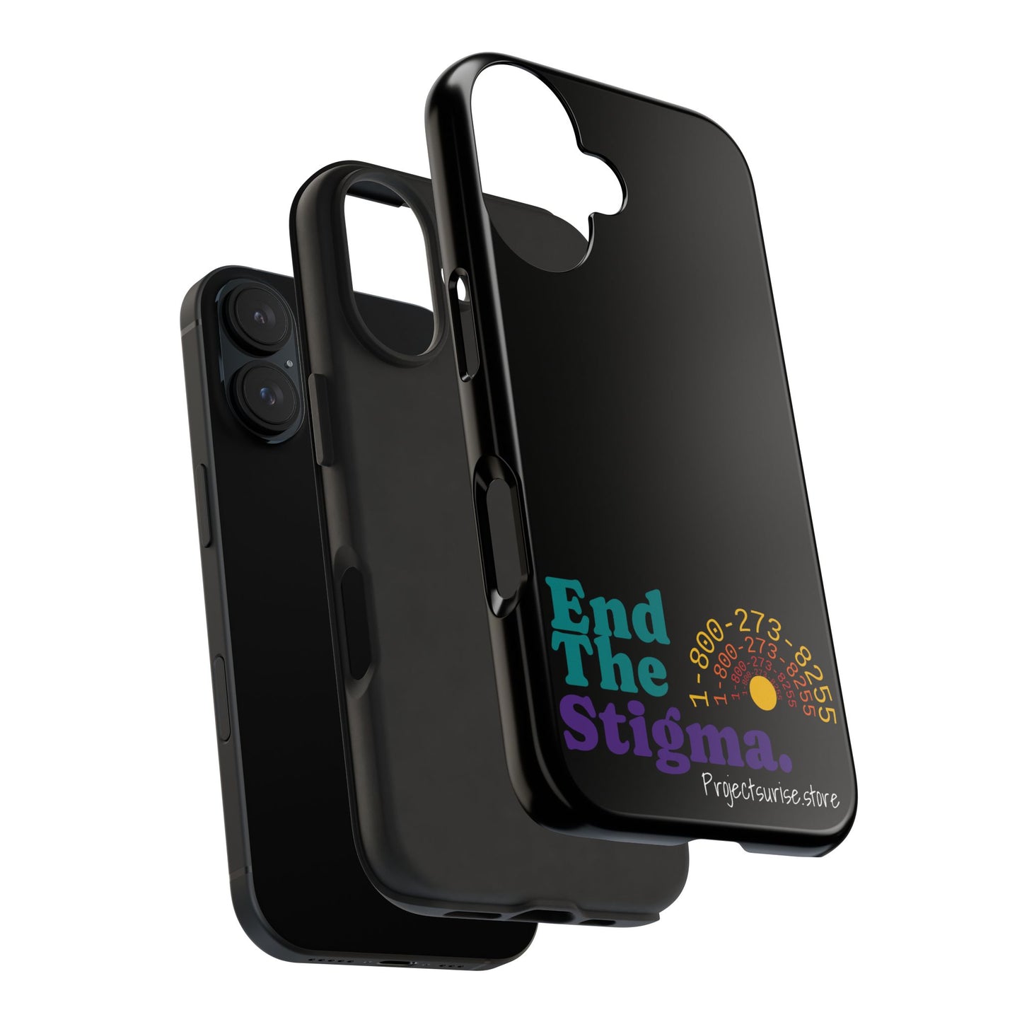 Bold Tough Phone Cases with 'End The Stigma' Design