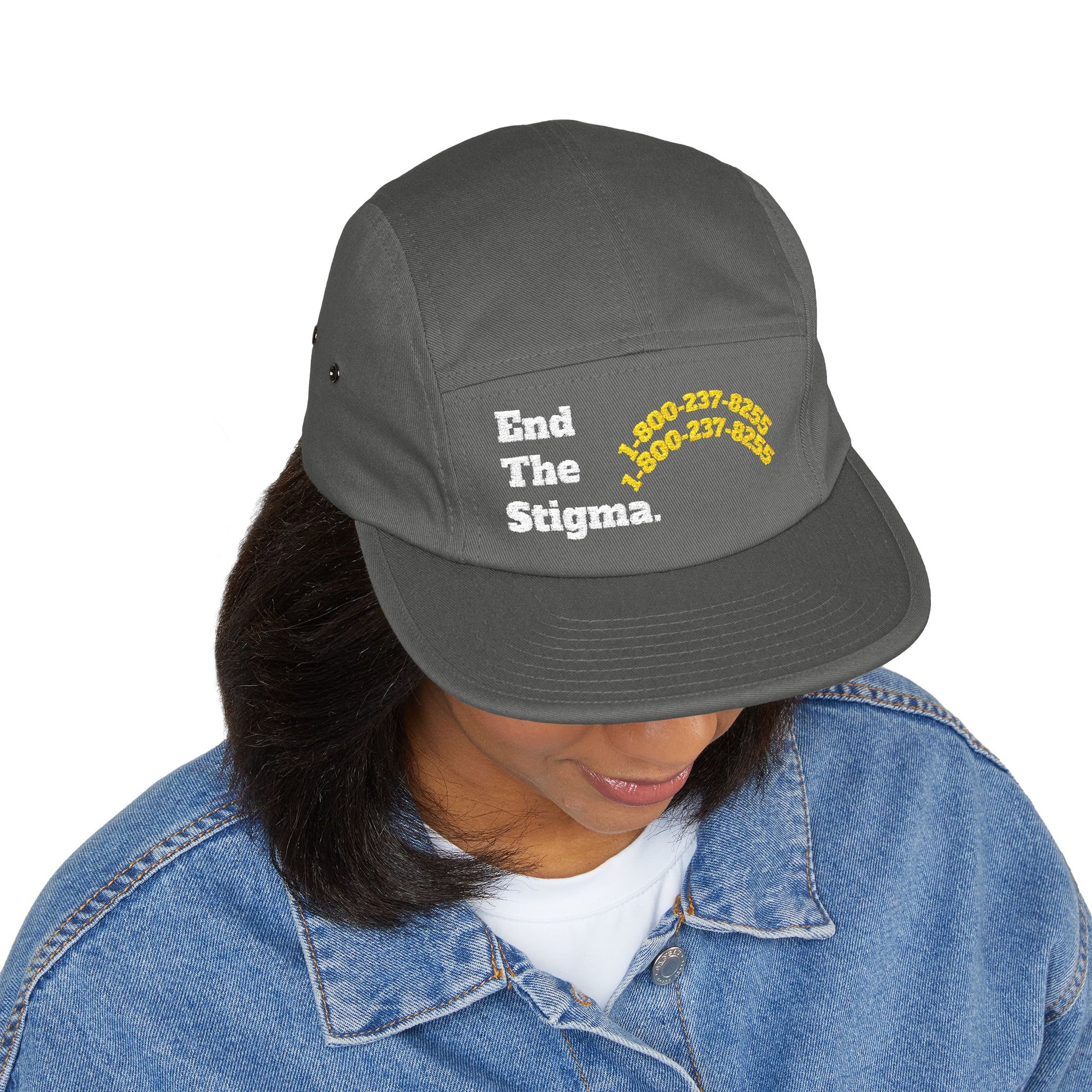 Embroidered 5 Panel Cap - End The Stigma