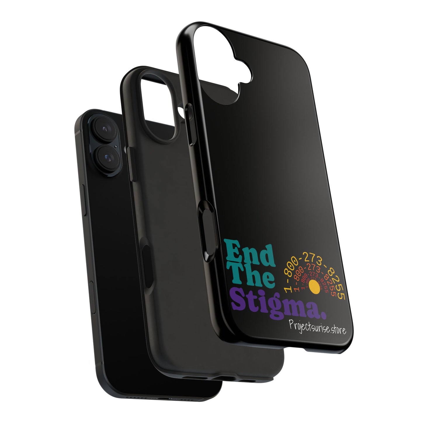 Bold Tough Phone Cases with 'End The Stigma' Design