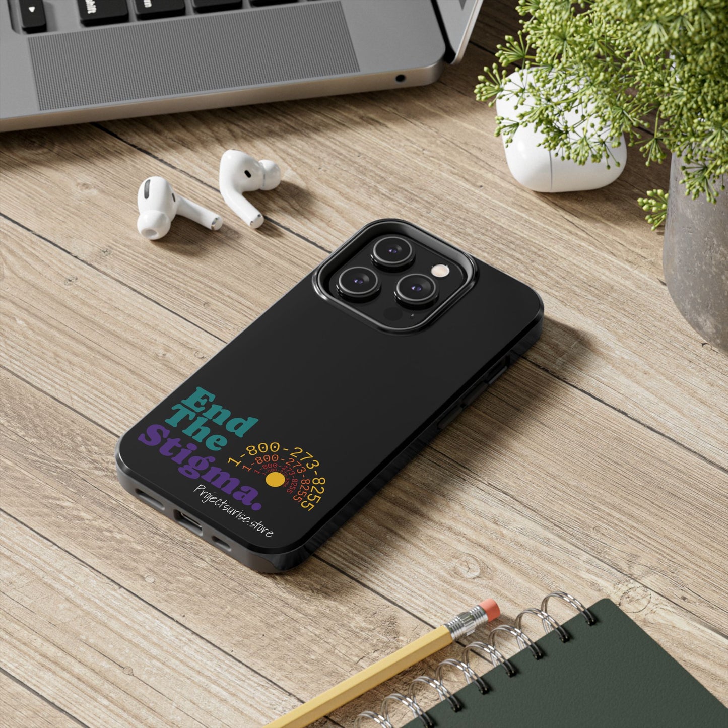 Bold Tough Phone Cases with 'End The Stigma' Design