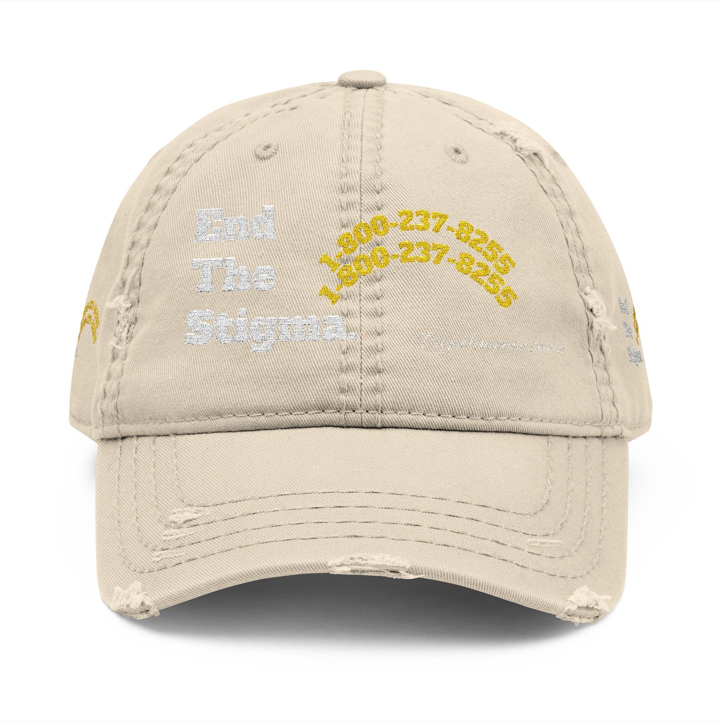 Distressed Dad Hat - 'End The Stigma' Embroidered Cap
