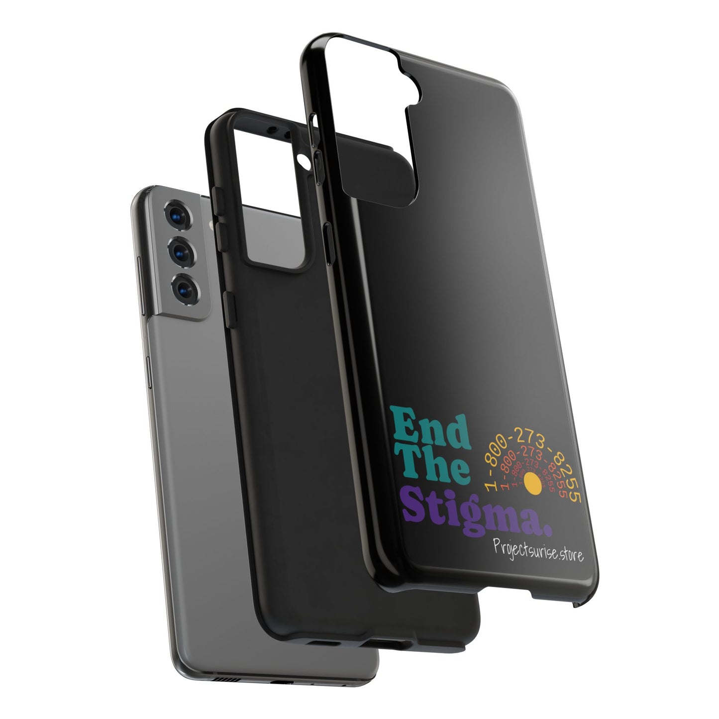 Bold Tough Phone Cases with 'End The Stigma' Design