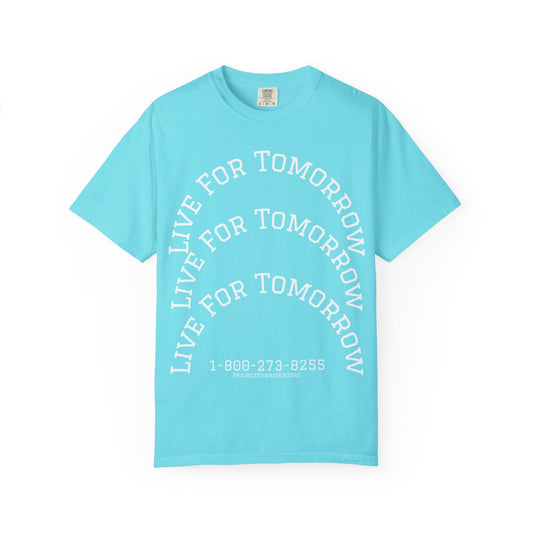 Unisex T-Shirt - "Live for Tomorrow" & "Please Stay" Graphic Design