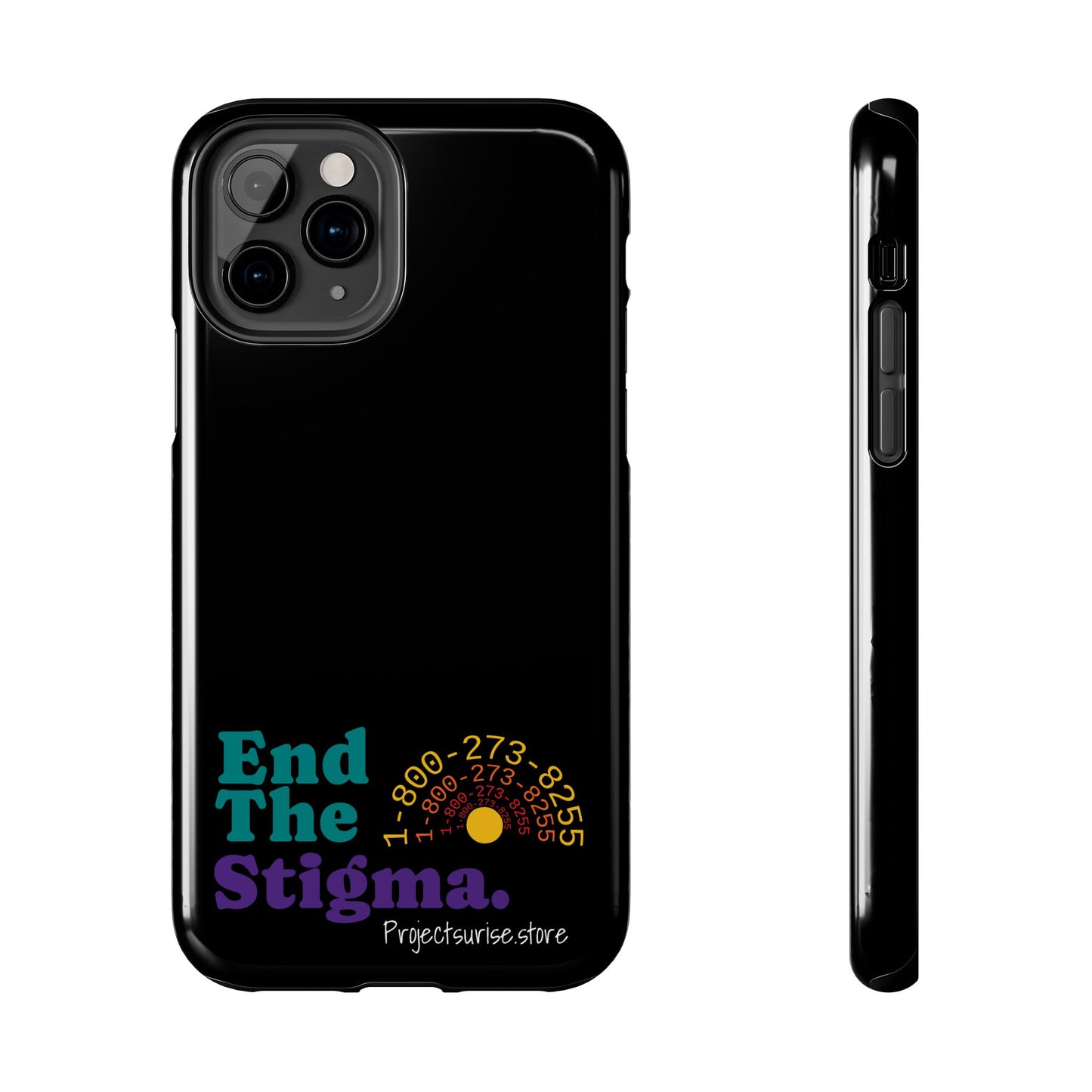 Bold Tough Phone Cases with 'End The Stigma' Design