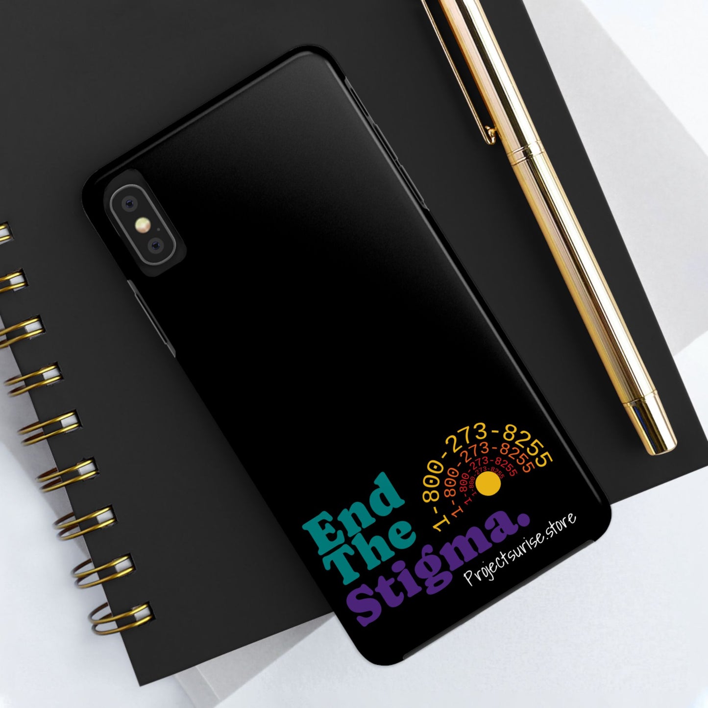 Bold Tough Phone Cases with 'End The Stigma' Design