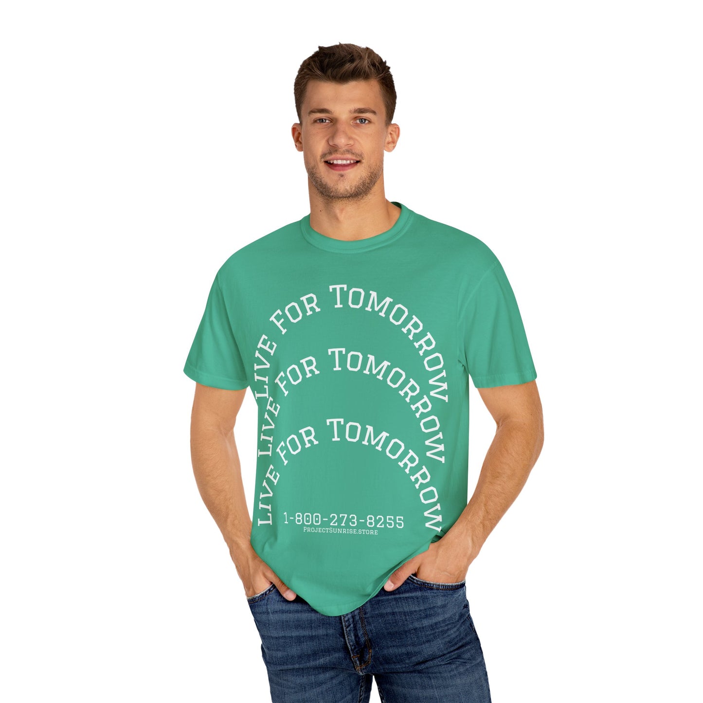 Unisex T-Shirt - "Live for Tomorrow" & "Please Stay" Graphic Design