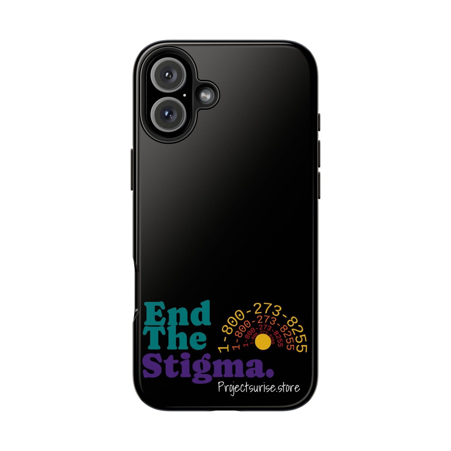 Bold Tough Phone Cases with 'End The Stigma' Design