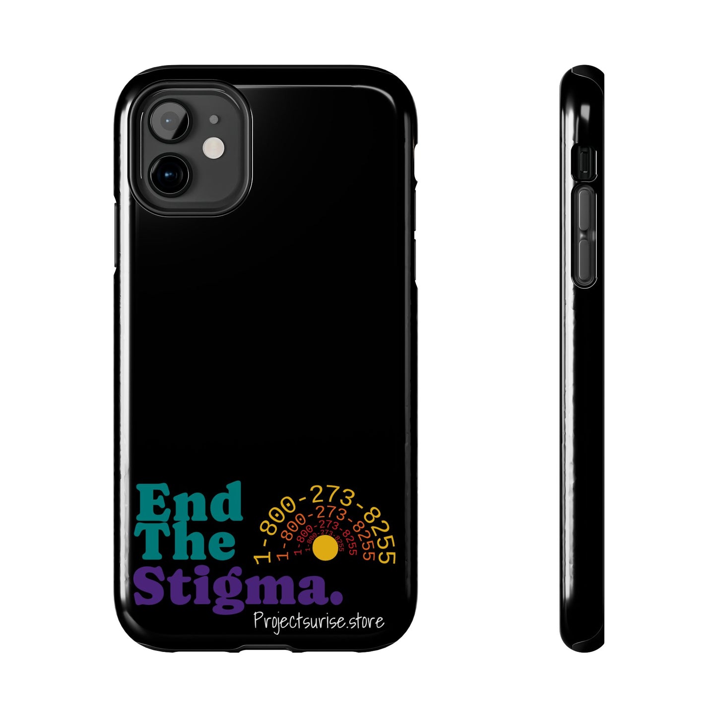 Bold Tough Phone Cases with 'End The Stigma' Design