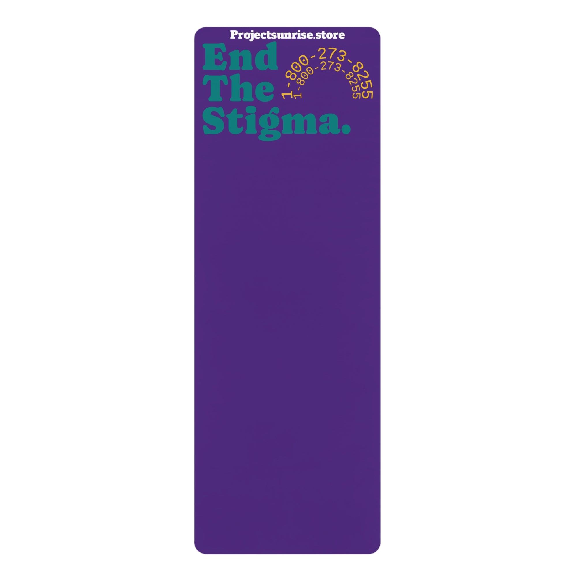 Mindful Rubber Yoga Mat, Wellness Gift, Meditation Accessory, Fitness Equipment, End The Stigma Design