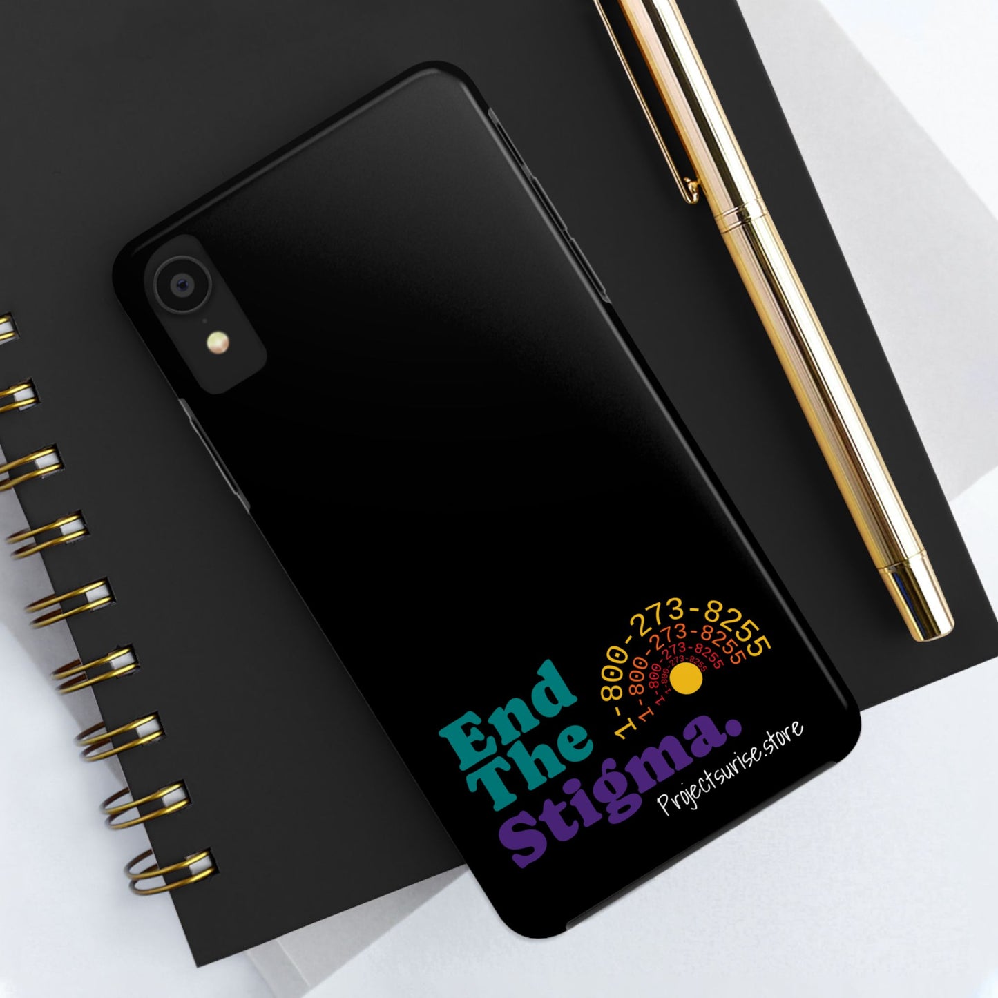 Bold Tough Phone Cases with 'End The Stigma' Design