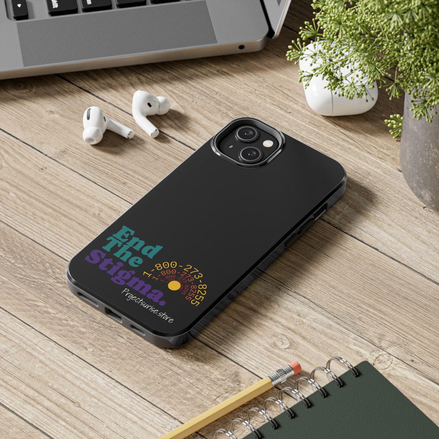 Bold Tough Phone Cases with 'End The Stigma' Design