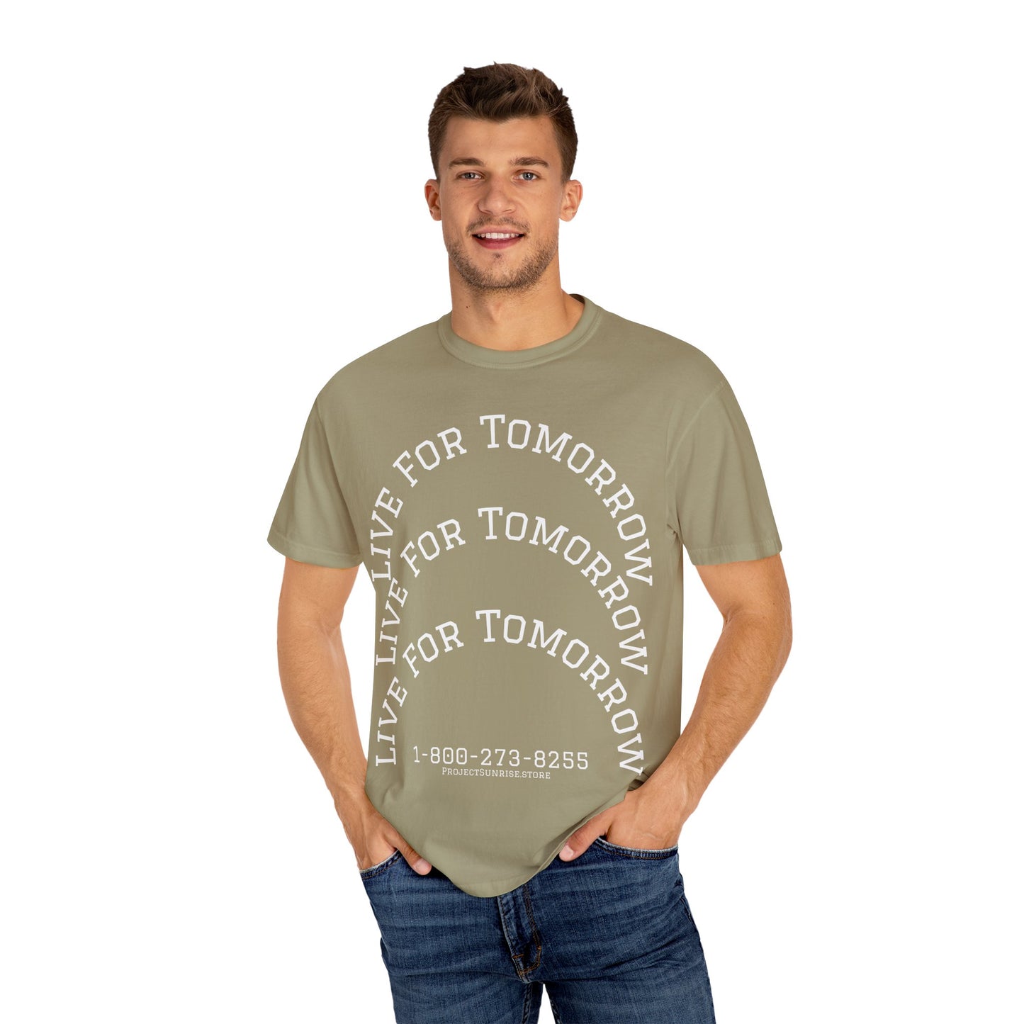 Unisex T-Shirt - "Live for Tomorrow" & "Please Stay" Graphic Design