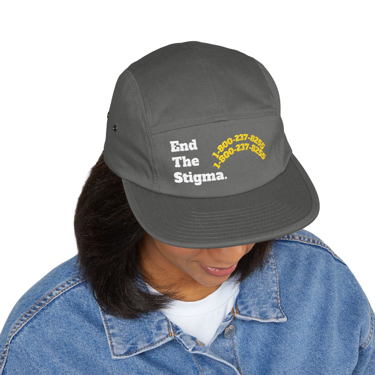 Embroidered 5 Panel Cap - End The Stigma