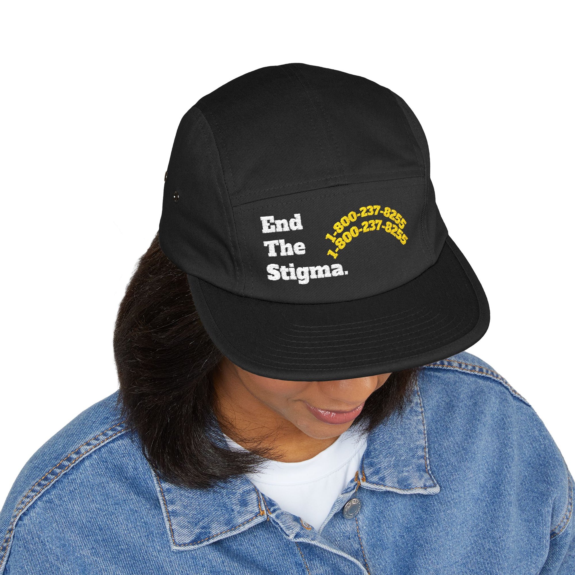 Embroidered 5 Panel Cap - End The Stigma