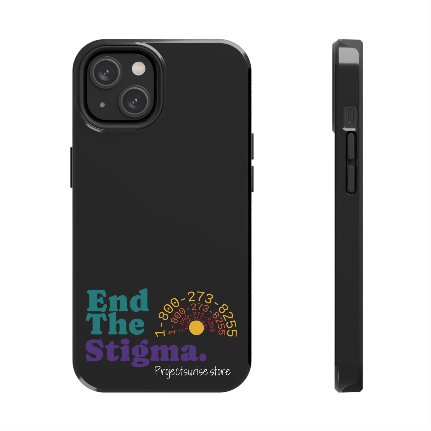 Bold Tough Phone Cases with 'End The Stigma' Design