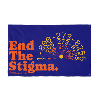 Awareness Double Sided Flag - End The Stigma, Mental Health, Advocacy Banner