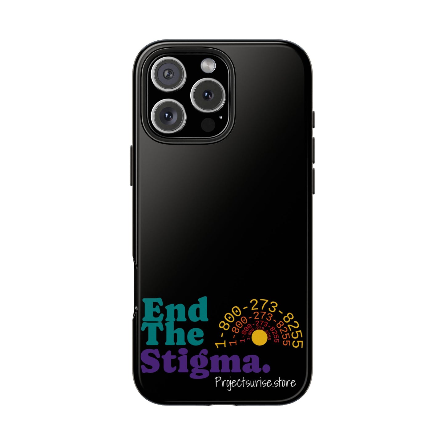 Bold Tough Phone Cases with 'End The Stigma' Design