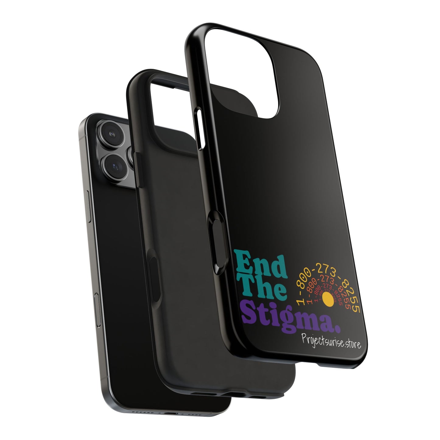 Bold Tough Phone Cases with 'End The Stigma' Design