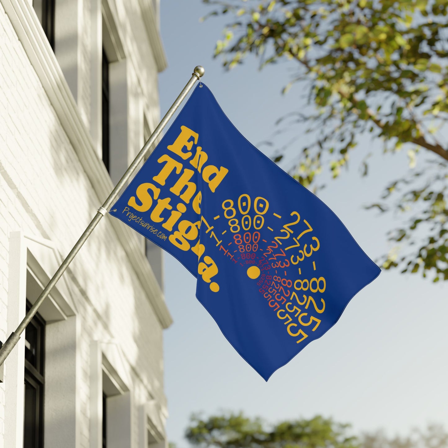 Double Sided Awareness Flag, End the Stigma Banner, Mental Health Support Flag