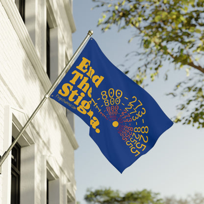 Double Sided Awareness Flag, End the Stigma Banner, Mental Health Support Flag