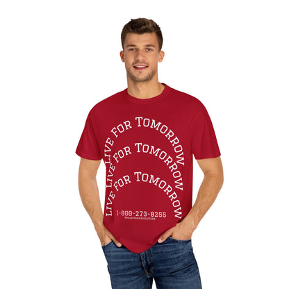 Unisex T-Shirt - "Live for Tomorrow" & "Please Stay" Graphic Design