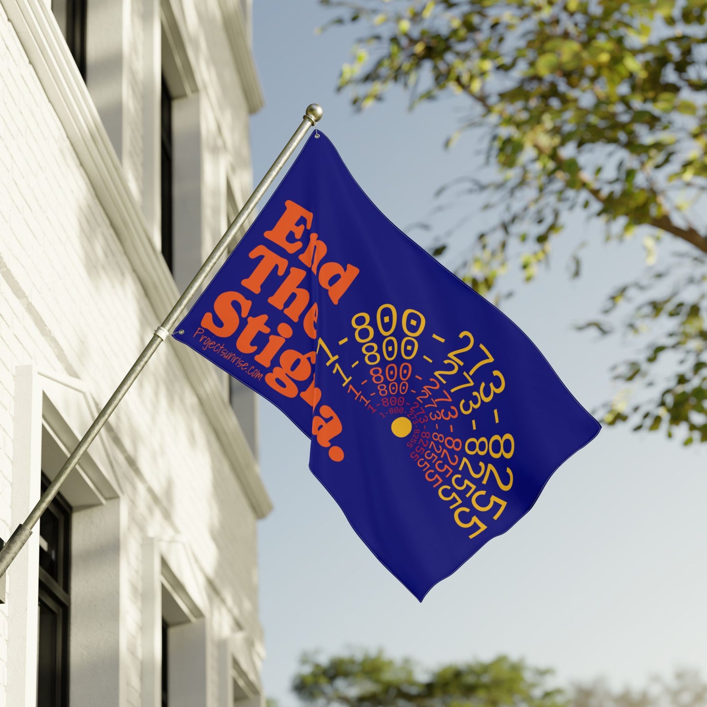 Awareness Double Sided Flag - End The Stigma, Mental Health, Advocacy Banner