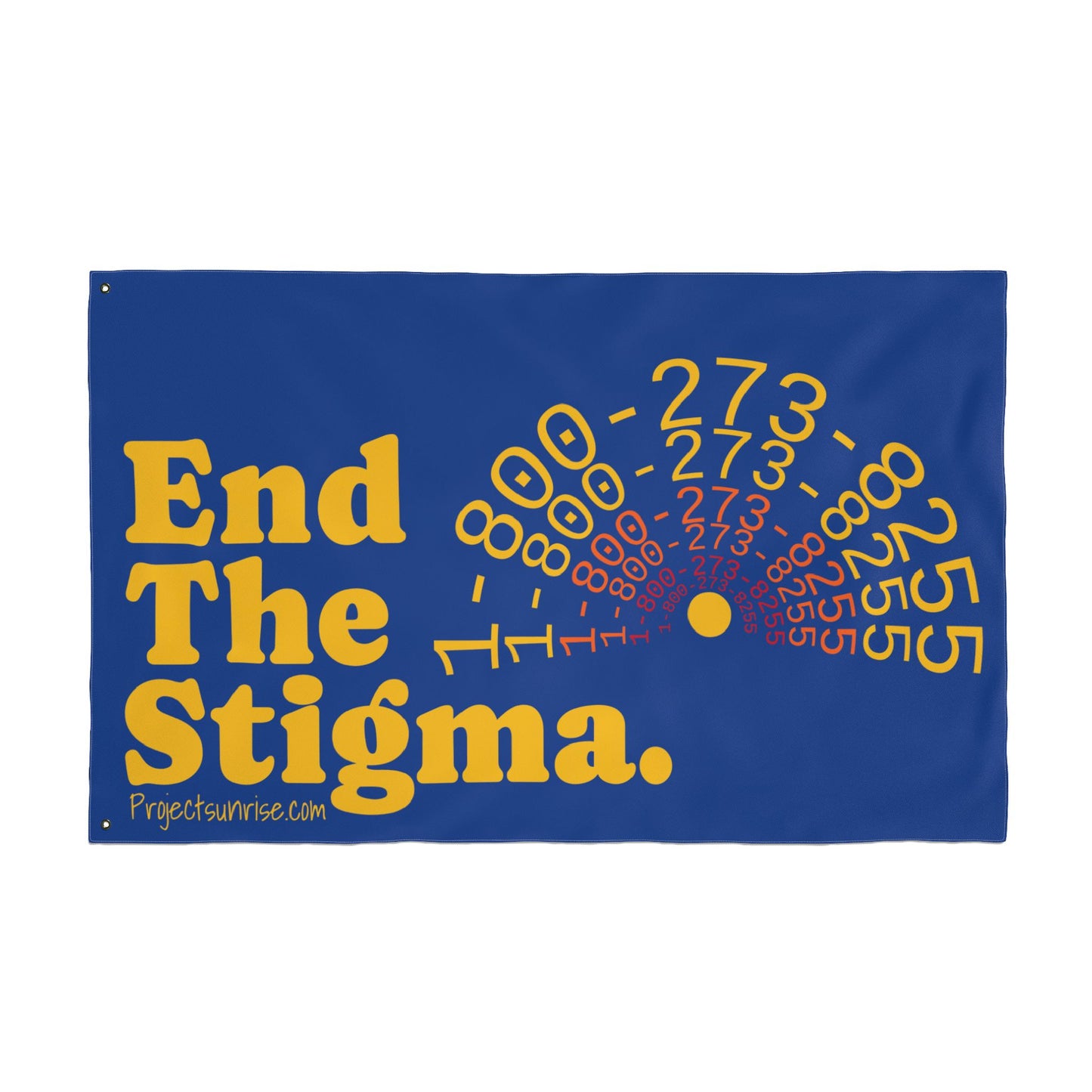 Double Sided Awareness Flag, End the Stigma Banner, Mental Health Support Flag