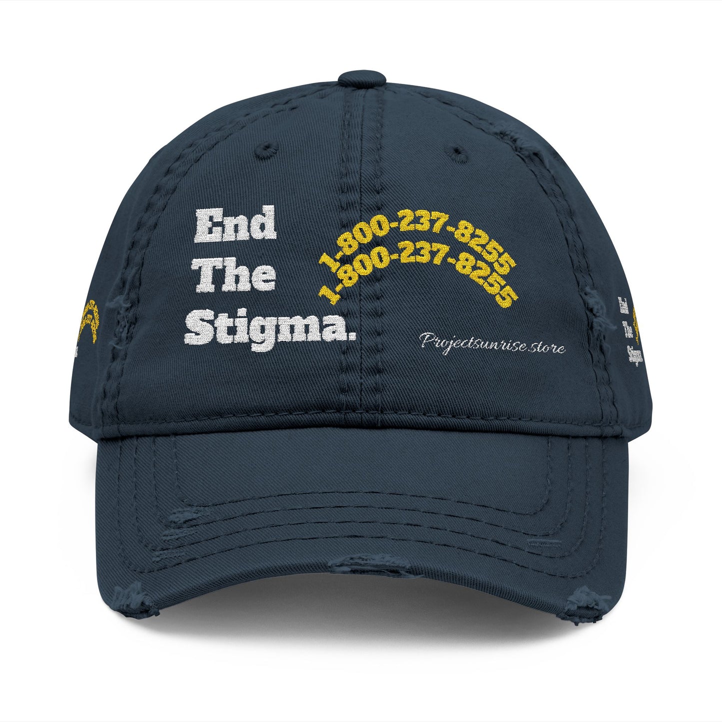 Distressed Dad Hat - 'End The Stigma' Embroidered Cap