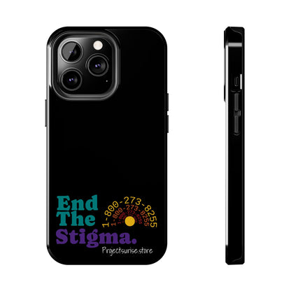 Bold Tough Phone Cases with 'End The Stigma' Design