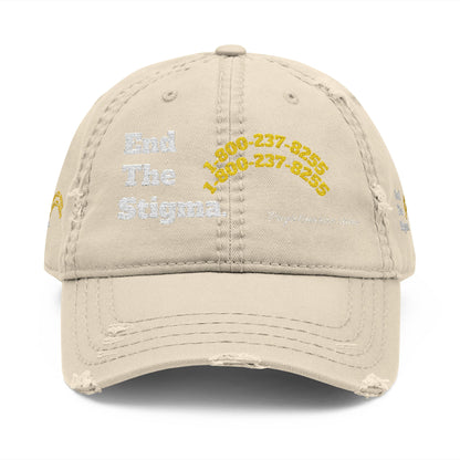 Distressed Dad Hat - 'End The Stigma' Embroidered Cap