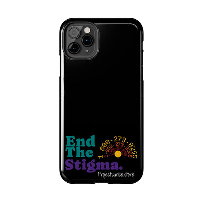Bold Tough Phone Cases with 'End The Stigma' Design