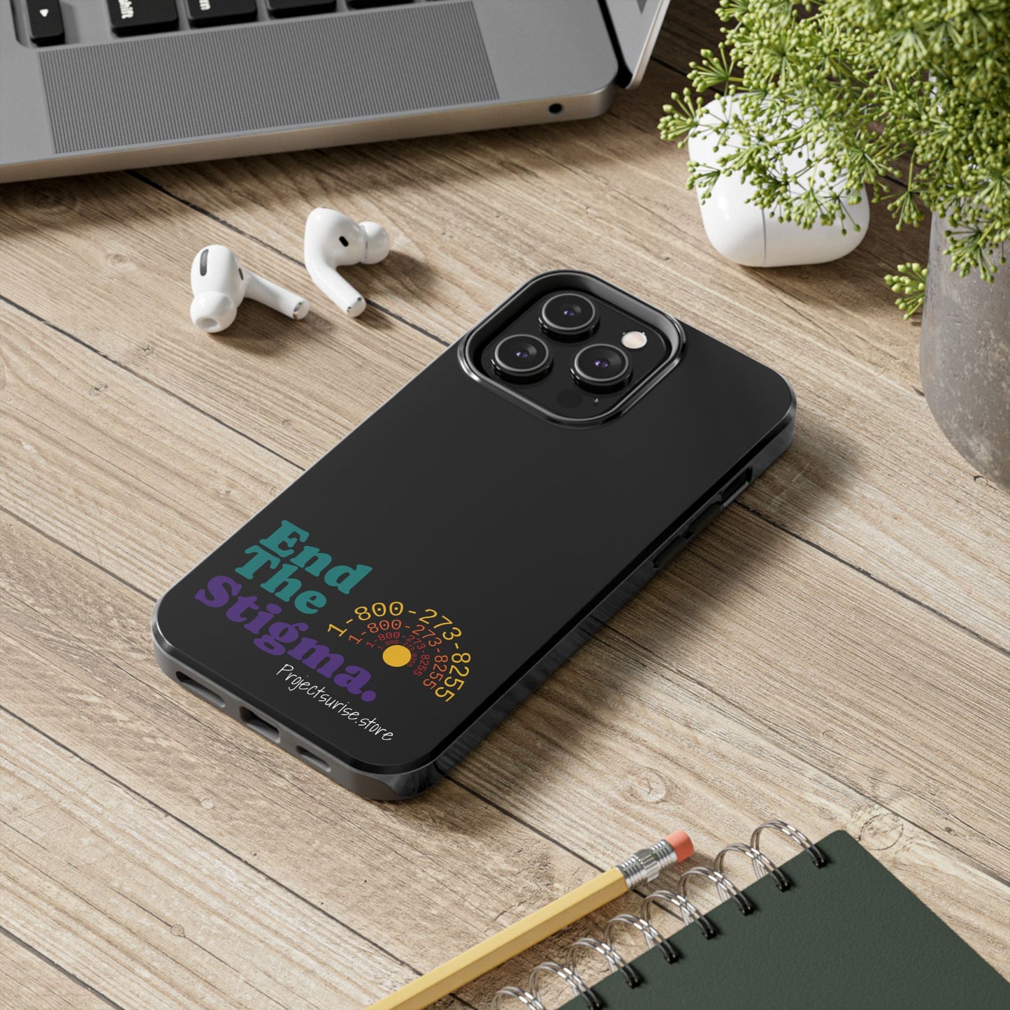 Bold Tough Phone Cases with 'End The Stigma' Design