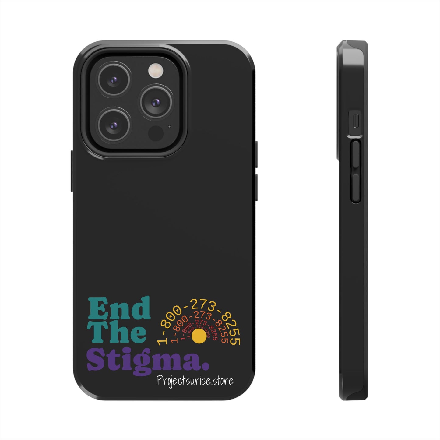 Bold Tough Phone Cases with 'End The Stigma' Design