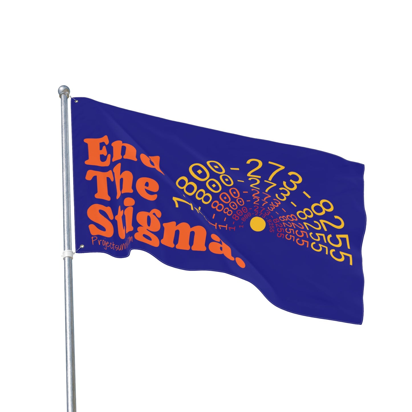 Awareness Double Sided Flag - End The Stigma, Mental Health, Advocacy Banner