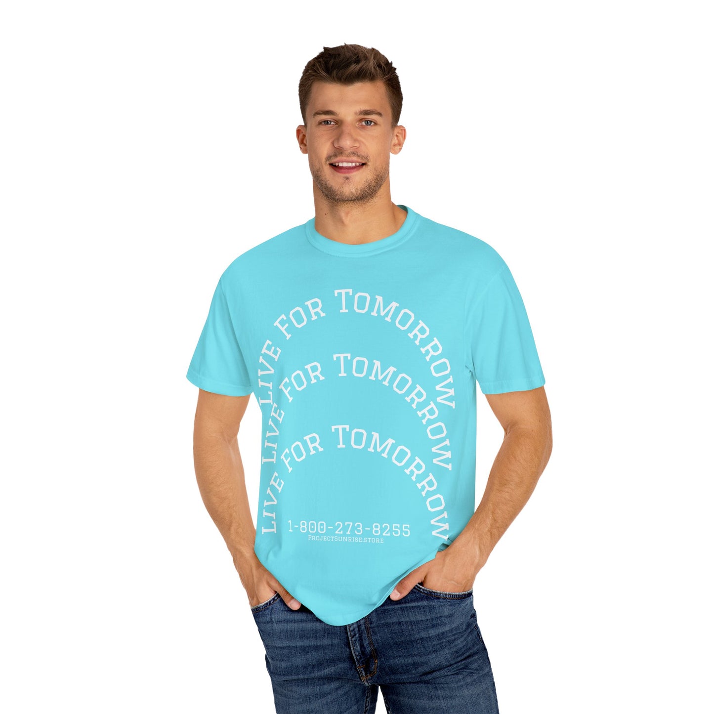 Unisex T-Shirt - "Live for Tomorrow" & "Please Stay" Graphic Design