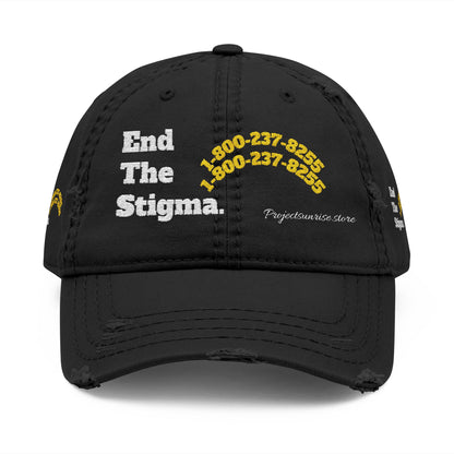Distressed Dad Hat - 'End The Stigma' Embroidered Cap