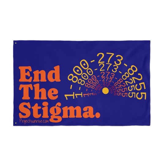 Awareness Double Sided Flag - End The Stigma, Mental Health, Advocacy Banner