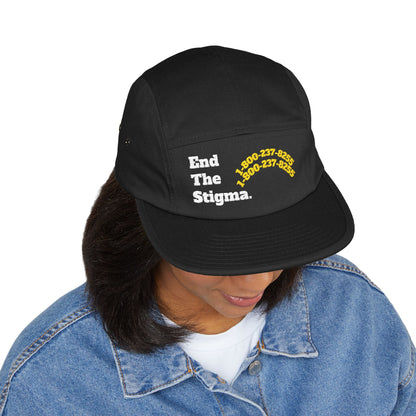 Embroidered 5 Panel Cap - End The Stigma