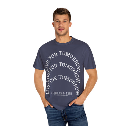 Unisex T-Shirt - "Live for Tomorrow" & "Please Stay" Graphic Design